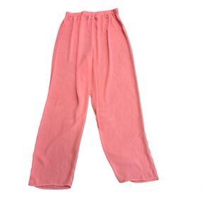 Victoria’s Secret vintage peach pink chiffon elastic waistband sheer pants Sz M